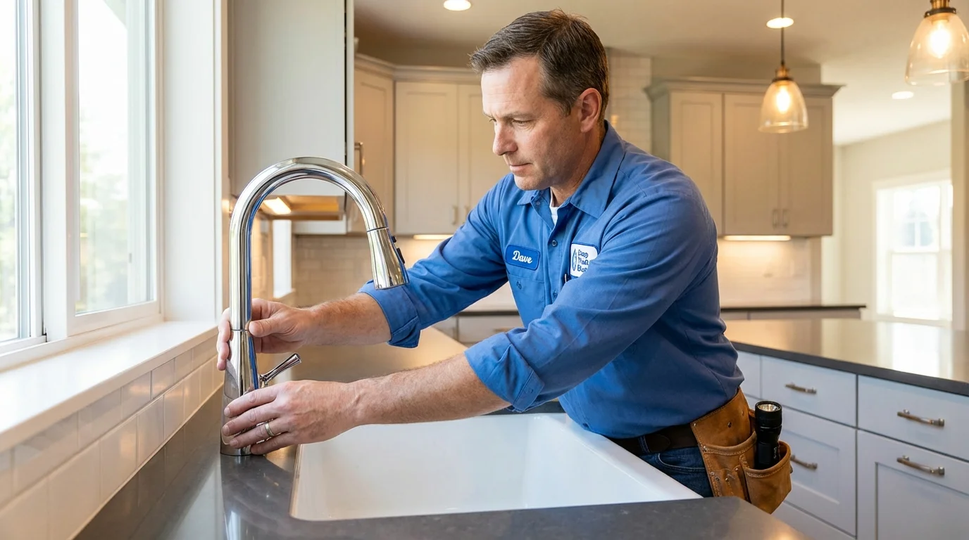 Kitchen faucet installation by Johns Plumbing LLC in Rockville